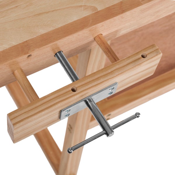 Holzwerkbank tectake  117 x 47,5 x 83 cm mit 2 Schraubstöcken braun