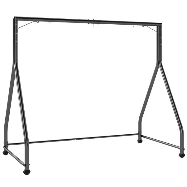 Schaukelgestell aus Metall in Schwarz für Hängesessel oder Gartenschaukeln.