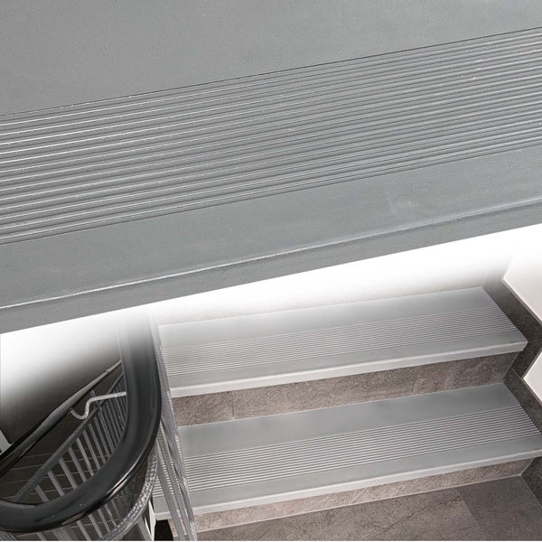 Stufenmatte aus Gummi Treppenschutz Stufenschutz 30x90cm Rillen Grau