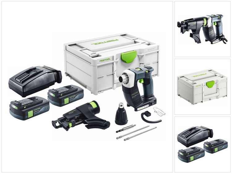 Festool DURADRIVE DWC 18-4500 Basic Akku Bauschrauber 18 V 14 Nm Brushless + 2x Akku 3,0 Ah + Ladegerät + Systainer