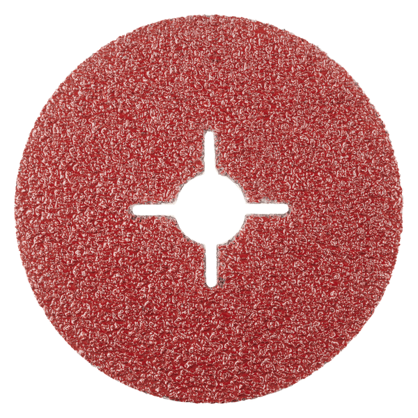 RHODIUS Fiberscheibe KFS, 25 Stück, 125 x 22,23 mm, Korn 24, für Stahl, Metall, PROline