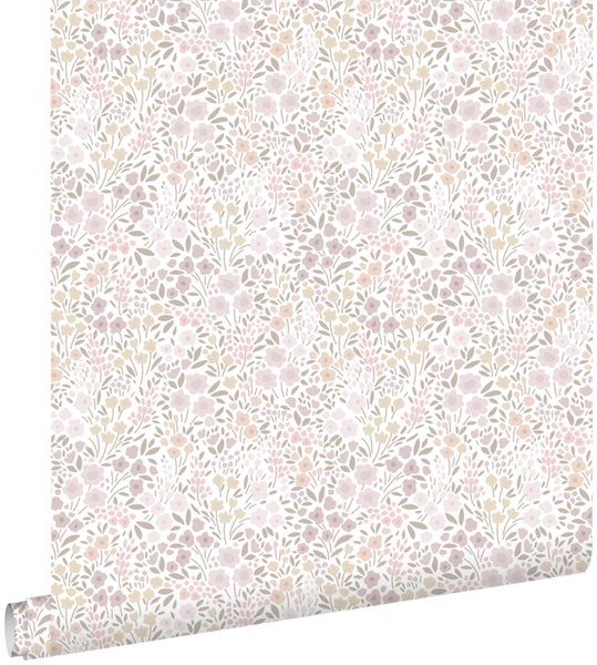 ESTAhome Tapete Blumen Violettrosa - 53 cm x 10,05 m - 139531