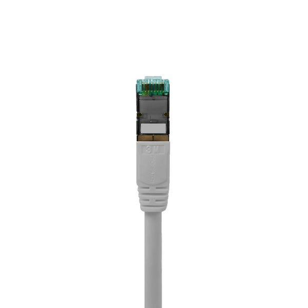 ProfiPatch Netzwerkkabel Cat8 S/FTP RJ45 LAN Kabel LSZH Premium Ethernet Patchkabel 40GB 2000MHz grau 1,5m Switch Router Gaming Patchpanel