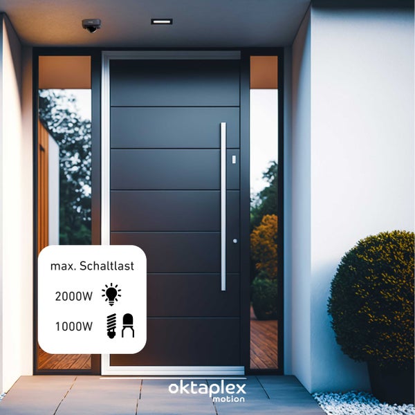 Oktaplex Tim Bewegungsmelder außen 360° inkl. Fernbedienung IP65 Deckenmontage anthrazit
