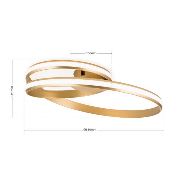 Deckenleuchte mit Maßen