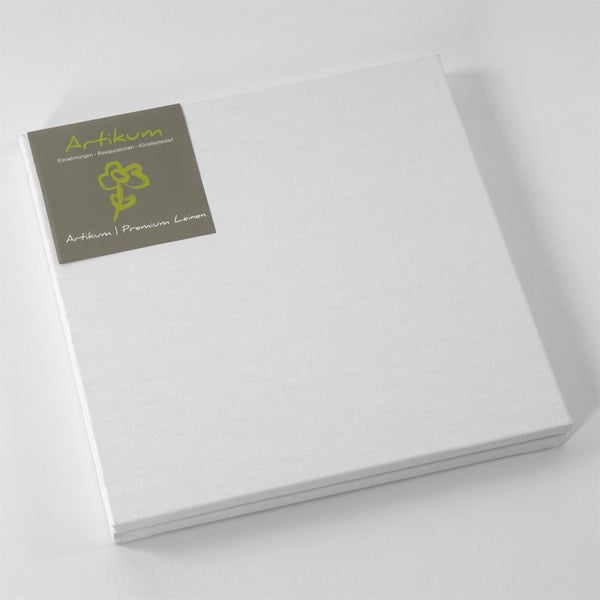 Leinwand  Leinen 2er Set 70x70 cm (LxB) 430 gsm, dreifach grundiert, malfertig bespannt weiß