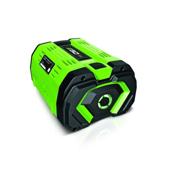 EGO Power Plus 56 Volt Lithium-Ionen-Akku mit 10,0 Amperestunden und Ladestandanzeige.