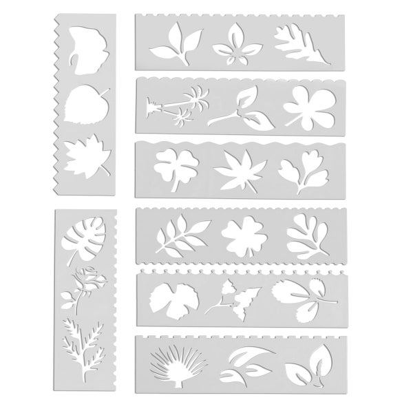 Blattmotive für Dekorationsschablonen