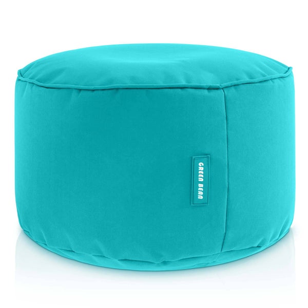 Green Bean Sitzsack-Hocker 45x25cm mit EPS-Perlen Füllung - Fußhocker Fußkissen Sitz-Pouf für Sitzsäcke - Bodenkissen für Kinder und Erwachsene - Fußablage Sitzkissen Sitzhocker Türkis