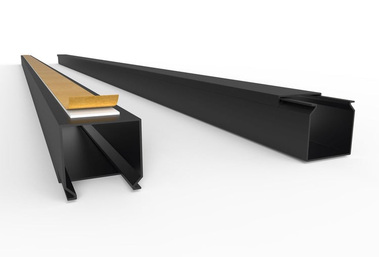 CILSON WDK2525SS Art.-Nr. 6700180.1.10 Kabelkanal Selbstklebend 25x25mm 10m, Schwarz - 10 Stück 1 m / 1000 mm, Quadratische Form, Perfekte Kabelordnung