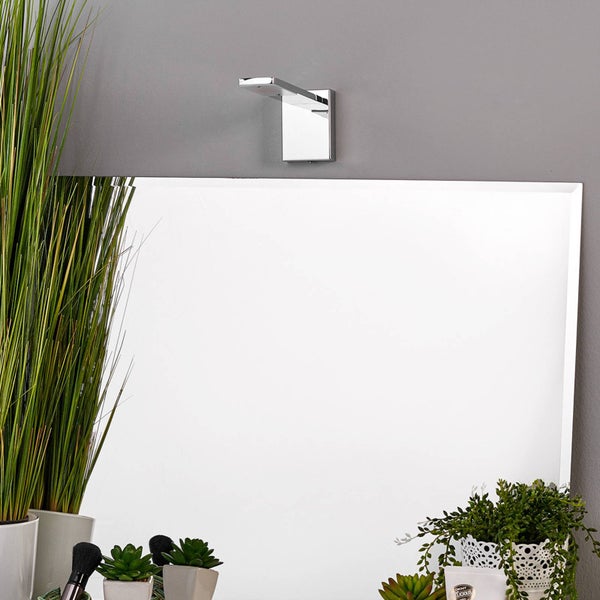 Lindby LED Wandleuchte, Wandlampe Bad Tizian (spritzwassergeschützt (Modern) in Chrom aus Metall (1 flammig ) - Wandleuchten Spiegelleuchte Badezimmer Wandbeleuchtung Badezimmerleuchte