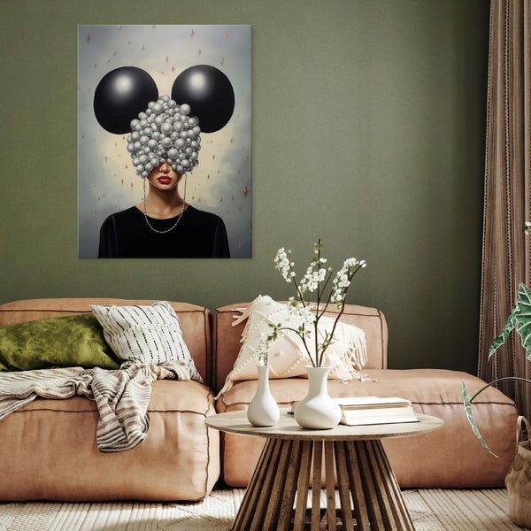 Leinwandbild Abstrakt Frau Modern Bilder Wohnzimmer 100X70 cm