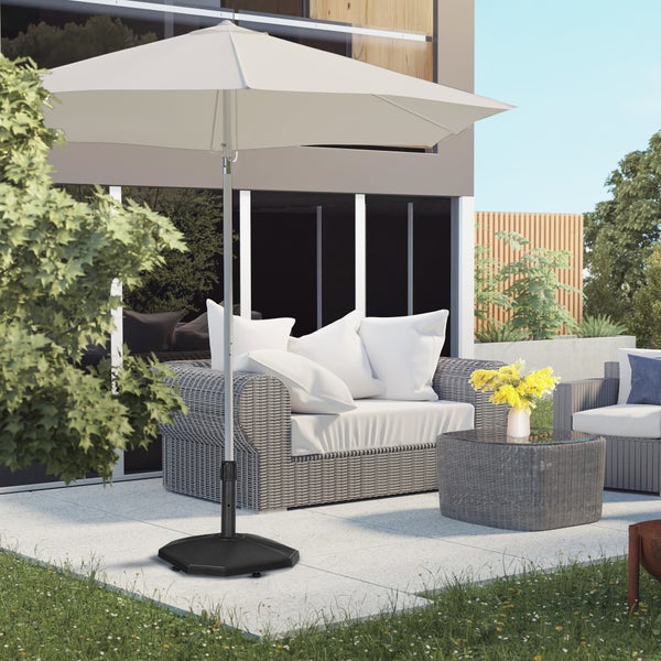 Outsunny Sonnenschirmständer 18 kg Sonnenschirmfuß für Mastdurchmesser Ø 34/38/48 mm, Schirmständer für Garten, Balkon, Zementfüllung, Schwarz