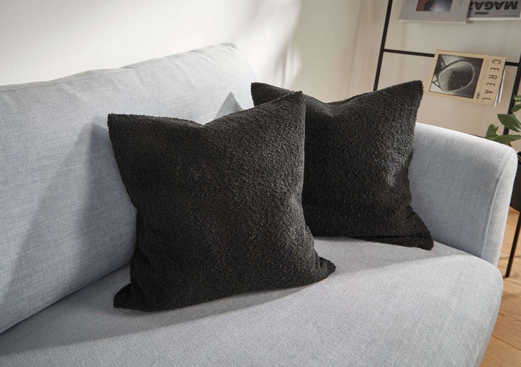 FRANK FLECHTWAREN | Kissenhülle Black, POLYESTER, 43 x 43 cm