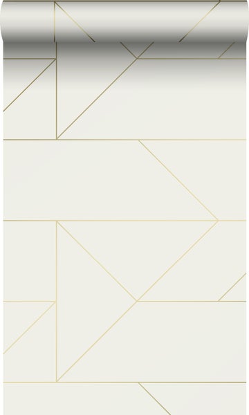 Origin Wallcoverings Tapete grafische Linien Beige und Gold - 53 cm x 10.05 m - 347720
