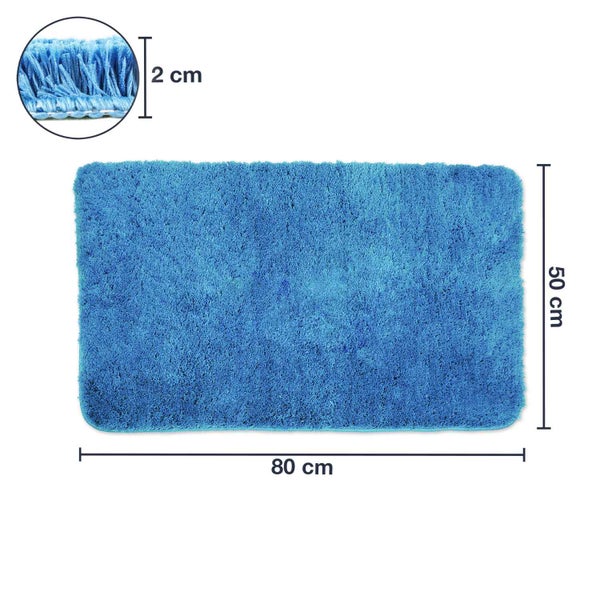 1 St. Badematte Florenz Hellblau 50 x 80 cm