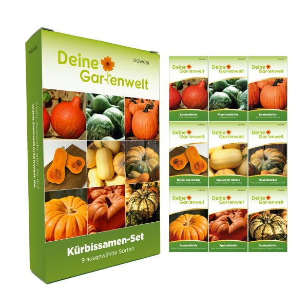 Kürbissamen-Set mit 9 Sorten Samen von Deine Gartenwelt