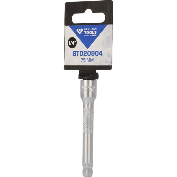 Brilliant Tools Steckschlüsselverlängerung, 75 Millimeter, 6,3 Millimeter (1/4 Zoll)