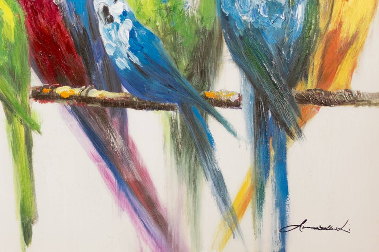 Handgemaltes Gemälde Acrylfarbe 120x60cm Bunt