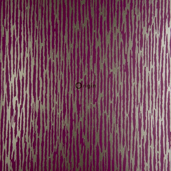 Origin Wallcoverings Tapete Tarnmuster Aubergineviolett - 52 cm x 10,05 m - 307111