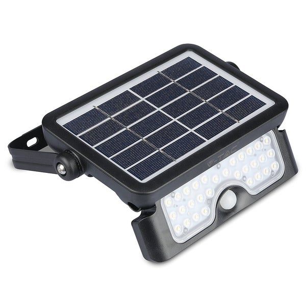 Schwarze Solar-Flutlichter - IP65 - 5W - 500 Lumen - 4000K