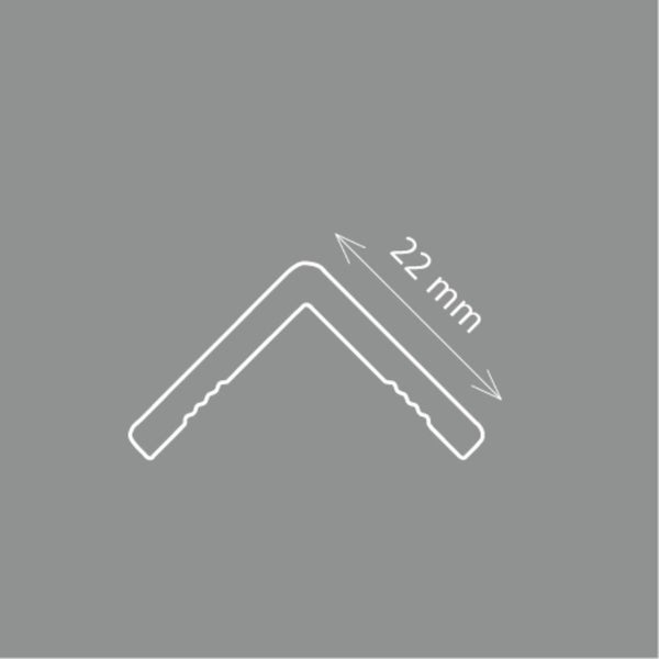 HOMESTAR Zierleiste Winkelleiste CP 20, 22 mm, Länge 2 m