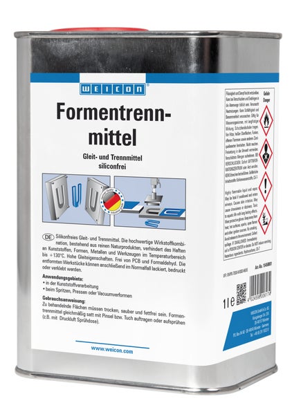 WEICON Formentrennmittel | silikonfreies Gleit- und Trennmittel | 1 L | farblos, transparent