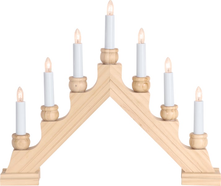 Weihnachtsleuchter mit sieben Kerzen