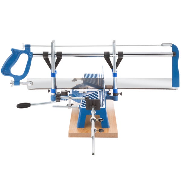 Gehrungssäge tectake  für Holz, Kunststoff und Aluminium Klingenlänge 550 mm blau