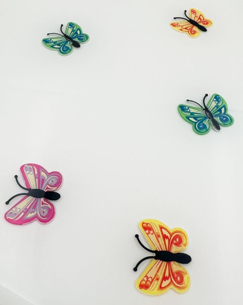 WC Sitz Butterfly, mit Schmetterlingen, sehr schwer, verstellbare Messing verchromte Scharniere, universalpassend