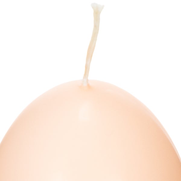 Kerze in Kugelform mit Docht