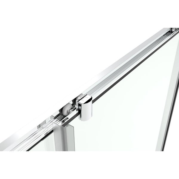 Detail einer Duschkabine mit Schiebetürsystem