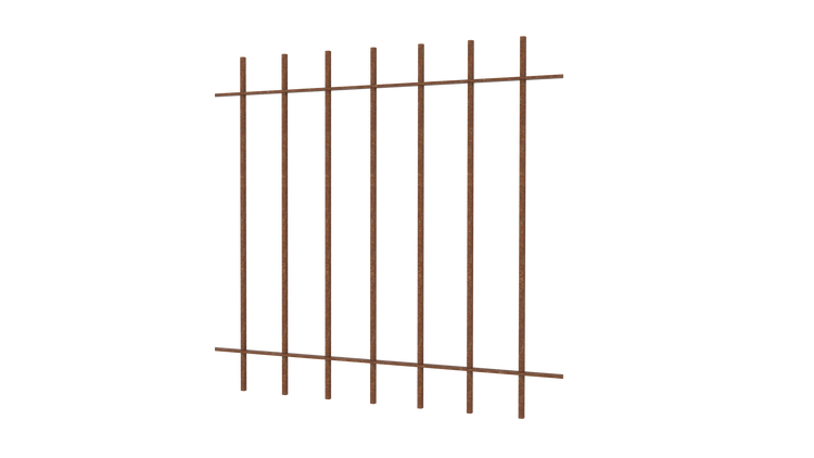 Zaunfeld ELEO Padua 96 x 90 cm unbeschichtet - Edelrost