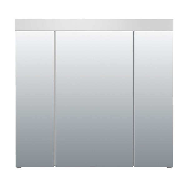 Devon Bad Spiegelschrank 3 Türen weiß, Spiegelglas. 80 X 16 X 75 cm