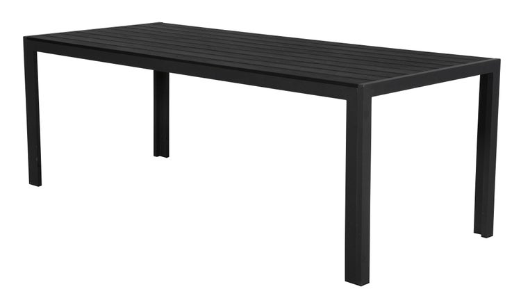 Fuccy Gartentisch, 205 cm schwarz/schwarz. 205 X 90 X 75 cm