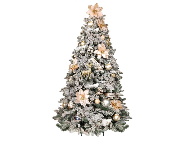 LAALU Set Weihnachtskugeln 120 Stück in Luxusbox SOFT TONES für Weihnachtsbäume 240-270 cm