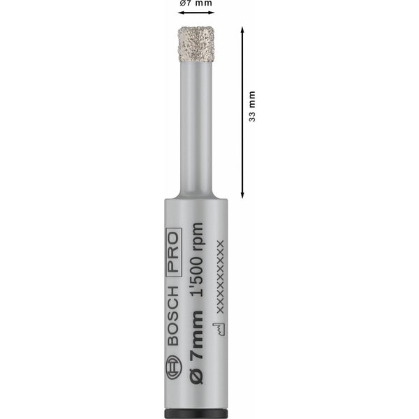 Glasbohrer mit sieben Millimeter Durchmesser