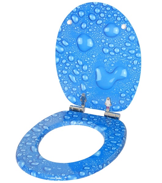 WC-Sitz Absenkautomatik Tautropfen Blau