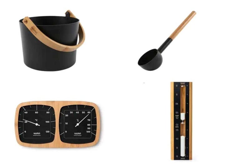 FinnTherm Comfort Set Fasssauna ScandiCube Space Fasssauna 4 Sitzbänke aus Holz, Sauna mit 42 mm Wandstärke, Außensauna mit Montagematerial, Naturbelassen 4,2x2,3m