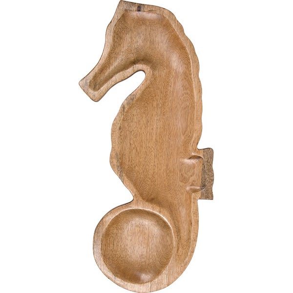 Seepferdchen-Servierplatte aus Holz - Batela
