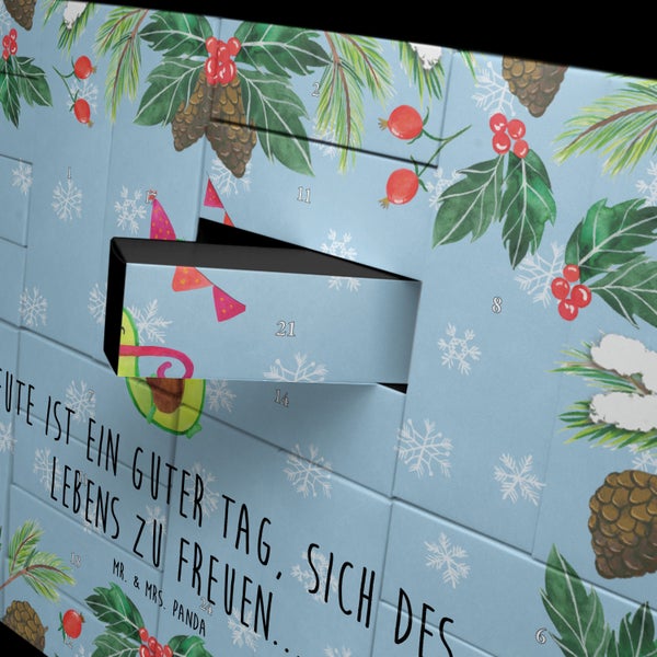 Mr. & Mrs. Panda Befüllbarer Adventskalender Avocado Party - Blau Pastell
