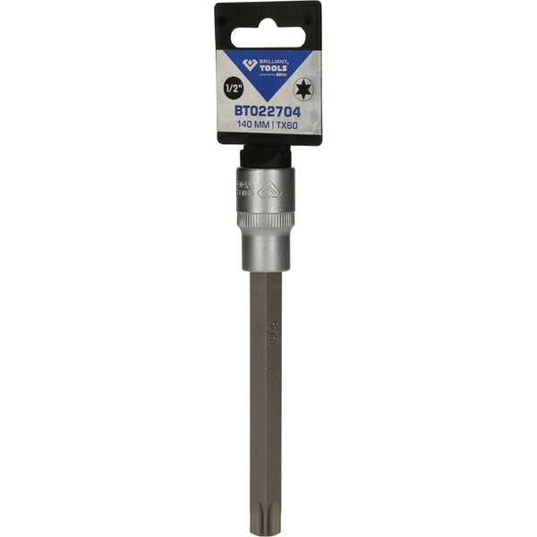 Brilliant Tools Steckschlüssel-Einsatz mit Innen-Torx, 140 mm lang und TX60