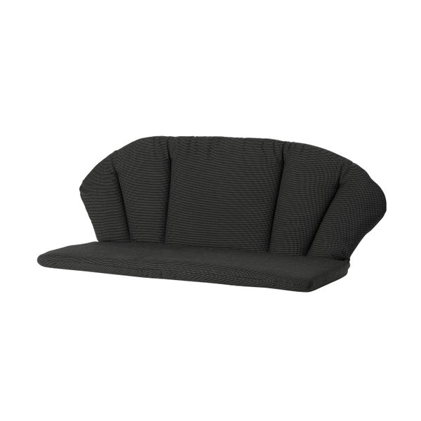 Bankauflage Elegance Rib schwarz - Ca. 105x95 cm