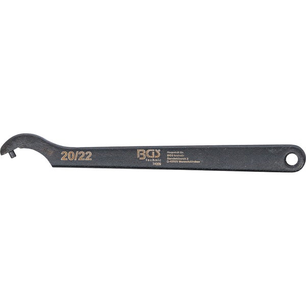 BGS Hakenschlüssel mit Zapfen 20 - 22 mm - 74209