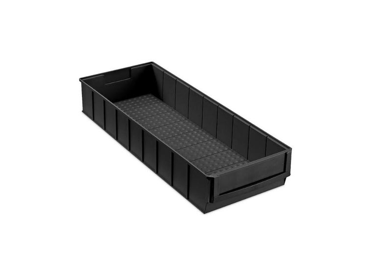 PROREGAL Leitfähige Industriebox 500 B HxBxT 8,1 x 18,3 x 50 cm 6 Liter ESD Sichtlagerkasten Sortimentskasten Sortimentsbox Kleinteilebox