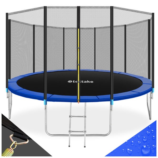 Trampolin tectake Garfunky Ø 457 cm,  GS zertifiziert inklusive Einstiegsleiter