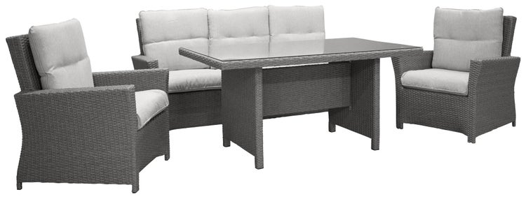 Brentwood Gartenset 4 Teile grau. 1 X 1 X 1 cm