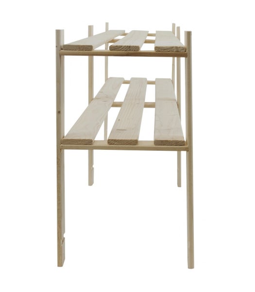 PROREGAL Holzregal Pinepeak HxBxT 50 x 170 x 28 cm 2 Fachboden 1,2 cm Dickes Kiefernholz Natur