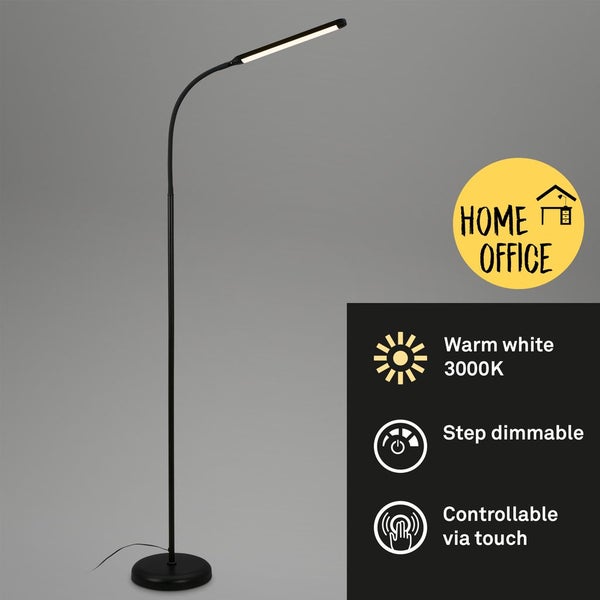 LED floor light, black, 1xLED-platine/6W