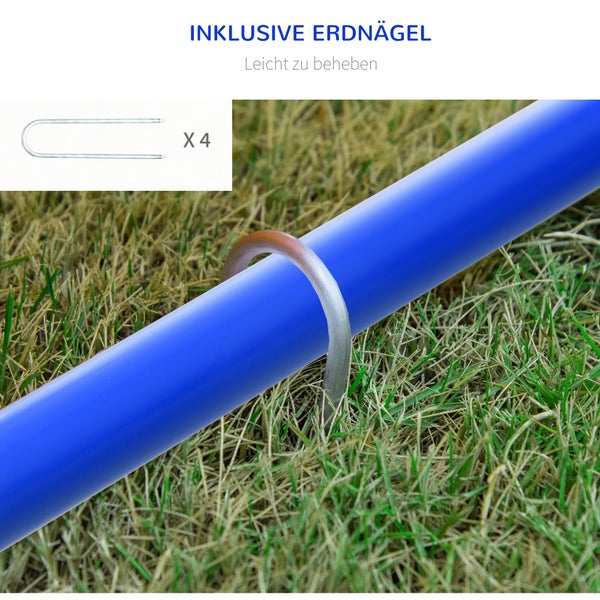 PawHut Hund Agility Set, 88L x 64B x 95H cm, PE, ABS, Blau+Orange